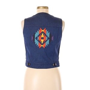 Pendleton Blue Sleeveless Denim Vest
